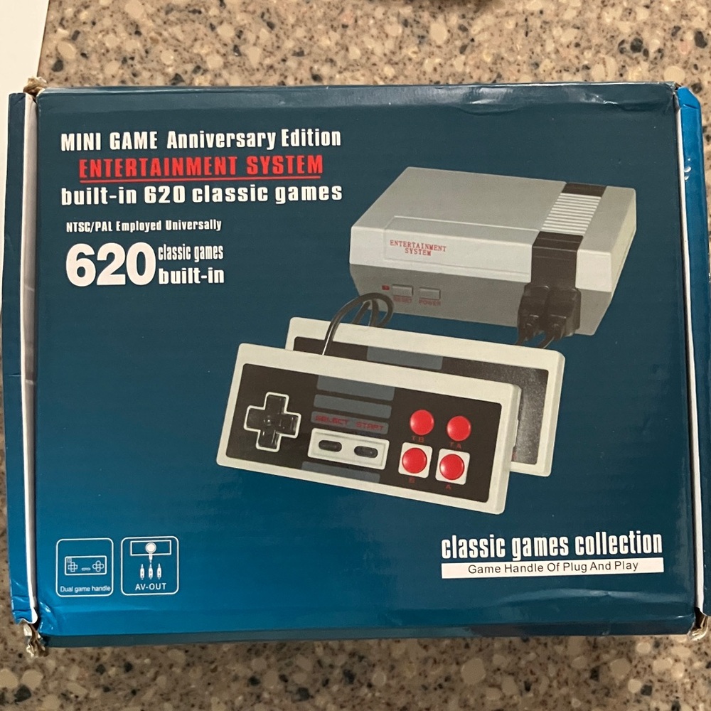 Mini Game Anniversary Edition Entertainment System - Black and Gray